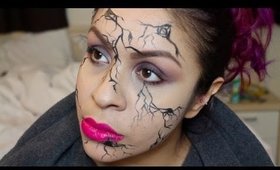 Simple & Easy Cracked Face Makeup Tutorial | Halloween | TheRaviOsahn