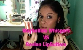 MAYBELLINE WHISPER VS REVLON LIPBUTTERS