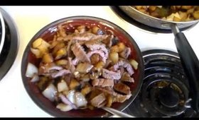 Potato and Onion Carne Asada Bowl