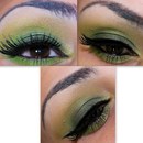 Green Make Up Look Using Humid Eyeshadow