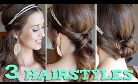 3 EASY Back to School Hairstyles!