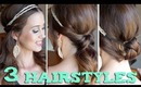 3 EASY Back to School Hairstyles!