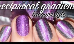 Colorblock Reciprocal Gradient Nail Art | Lacquerstyle