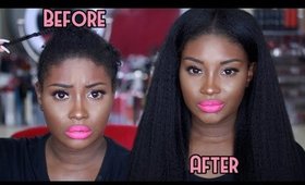 Real Hair or Nah?! | Knappy Hair Extensions U Part Wig Application | Makeupd0ll