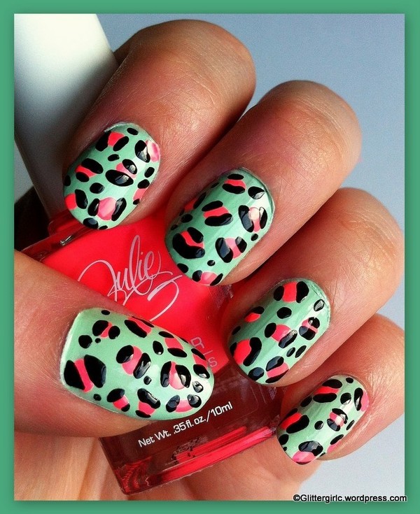 Spring Leopard Nails :) | Cecilie Alstad O.'s (Ceciliea) Photo | Beautylish