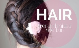 14 Days of Valentine (Day 3) ♡ French-Braided Side Bun