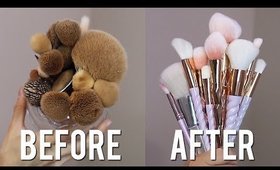 HOW TO CLEAN MAKEUP BRUSHES!
