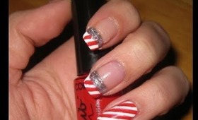 Second Day of Brooke: Candy Cane French Manicure