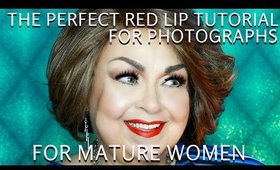 How to apply RED LIPS for Women Over 50 | How to do Makeup for Photographs |  - mathias4makeup