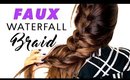 5-Minute Side-Swept FAUX Waterfall Braid HAIRSTYLE | Easy Valentines Day Hairstyles