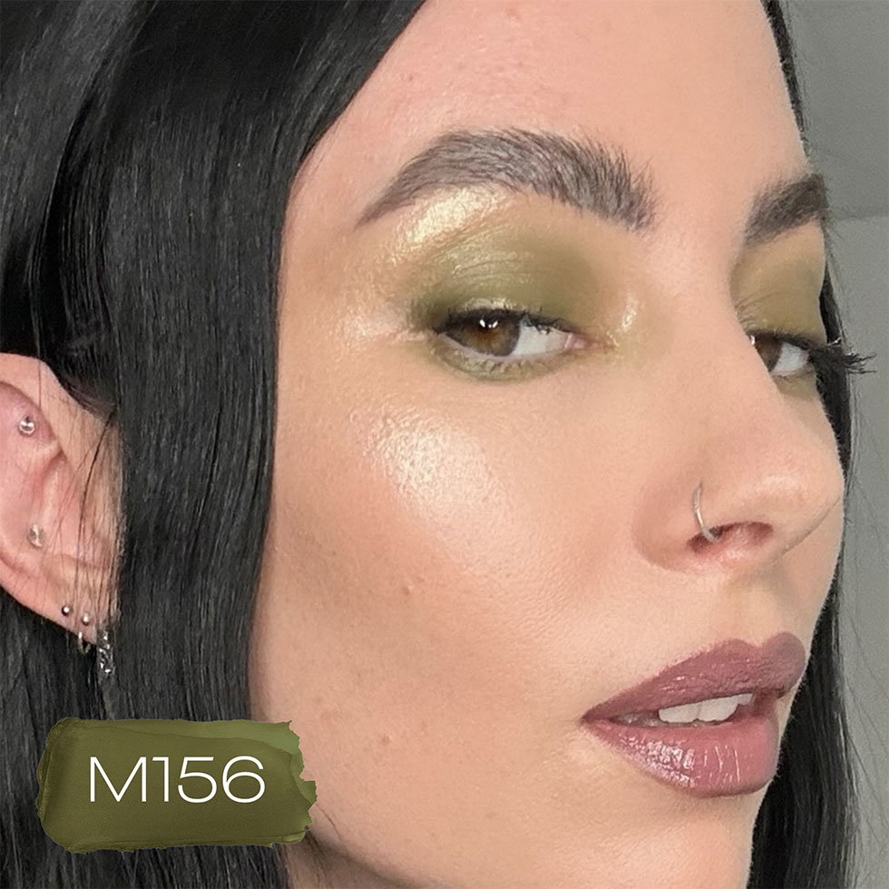 MOB Beauty model wearing shade M156 from the Southern Goth Palette