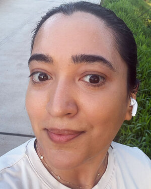 Sweaty, but no streaks after a run with the Natasha Denona HY-GLAM Setting Powder Sweaty, but no streaks after a run with the Natasha Denona HY-GLAM Setting Powder