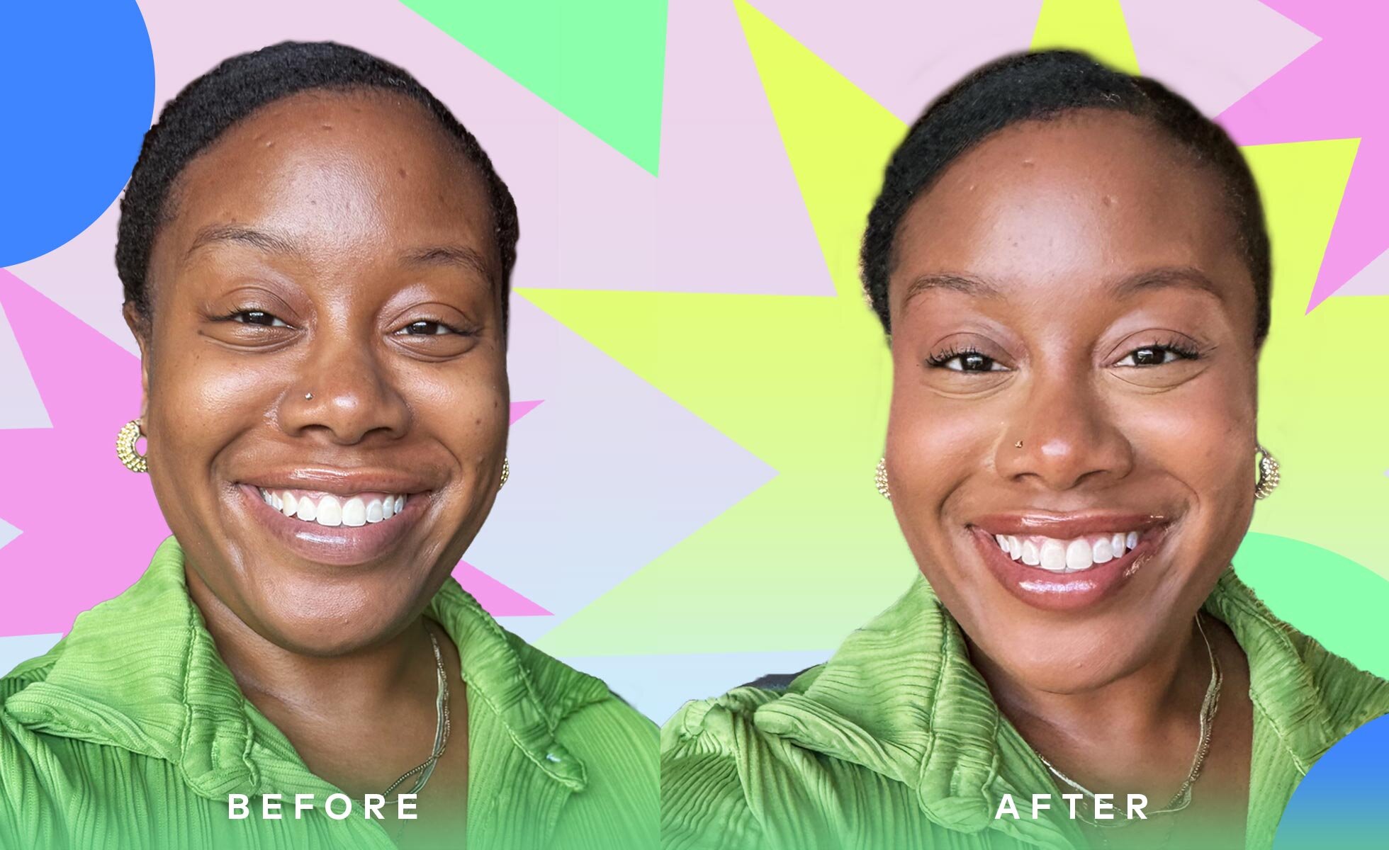 Image: Writer Shanae Hardy’s before and aftera Image: Writer Shanae Hardy’s before and aftera