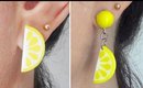 DIY Lemon Polymer Clay Earrings