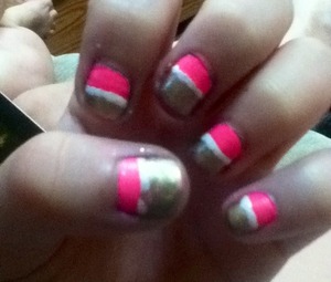 Love the look of pink, gold, and white together for summer, so that is how I did my nails. 💅