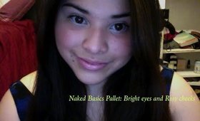 Urban Decay Naked Basic Pallet: Bright eyes and Rosy cheeks, a simple & sweet look