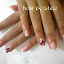 French manicure with decoration