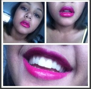 Hot pink. It's an amplified lipstick. 