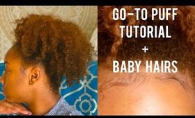 MY GO-TO PUFF!!| Start to Finish (Short/Medium Natural Hair)