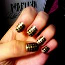 Black & Gold Nails