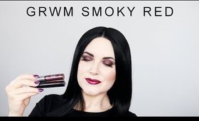 GRWM Valentine's Day Makeup Tutorial Smoky Red Look @phyrra