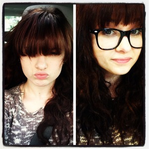 Before and after my bangs being trimmed