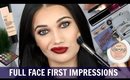 FULL FACE FIRST IMPRESSIONS | BROWS, FOUNDATION, CONCEALER, EYESHADOW, MASCARA
