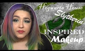 Harry Potter Slytherin Inspired Makeup Tutorial Hogwarts House Series (NoBlandMakeup)