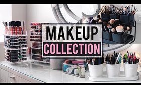 MAKEUP COLLECTION + STORAGE/ORGANIZATION IDEAS ! | JamiePaigeBeauty