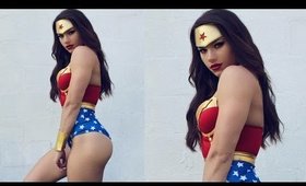 Wonder Woman HALLOWEEN Makeup Tutorial! + Costume Outfit Idea + Hair!