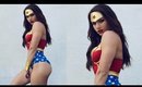 Wonder Woman HALLOWEEN Makeup Tutorial! + Costume Outfit Idea + Hair!