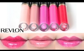 Revlon Super Lustrous Lip Gloss Swatches on Lips 5 colors