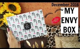 MY ENVY BOX December 2016 | Unboxing & Review | Lashes & Pout Edition | Stacey Castanha