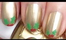 Holly Leaves Nails Tutorial