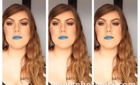 Blue Lips & Bronzy Eyes! ♥ First Impressions Tutorial #2 (REUPLOADED)