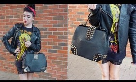 Outfit of the Day - Band Tee & Studded Bag!