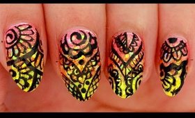 Henna inspired nail art