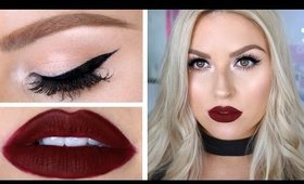 Classic Deep Red Lips & Cat Eye Liner! ♡ Chit Chat GRWM!