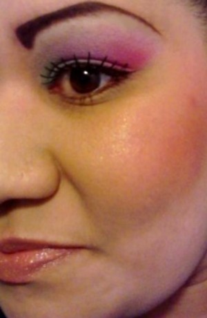 Used Sedona Lace 88 Matte Palette, using purple, hot pink and teal.