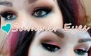 Tutorial: Coral and Turquoise Summer Eyes