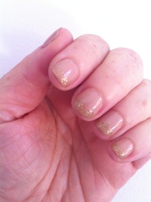 nude + gold glitter