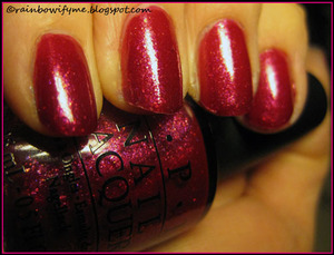 From OPI's Muppet collection: Meep Meep Meep.
Read about it on my blog:
http://rainbowifyme.blogspot.com/2011/12/opi-meep-meep-meep.html