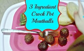 3 Ingredient Crock Pot Meatballs