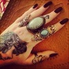 Vintage Rings And Hand Tattoos 