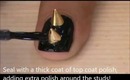 Spiked Studs Nail Art designs! Short Nail Designs Nails how to do stud nail art studded DIY tutorial