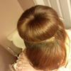 Sock Bun W/ Bangs. 