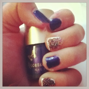 Purple nail polish : by Accessories DIY micro balls : by accessories dark colours ! X 