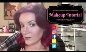 Makeup Tutorial - Elf Spotlight Ready Palette Eyeshadows Review