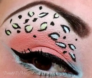 Matte Pastel leopard eyes using Lunatick cosmetics makeup 