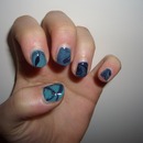 Blue and Green Water Marbling